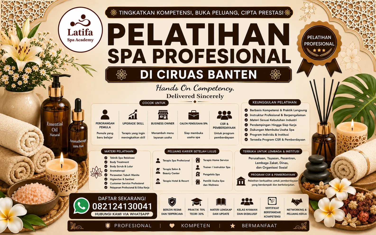 Pelatihan Spa Profesional di Ciruas Banten 082124130041